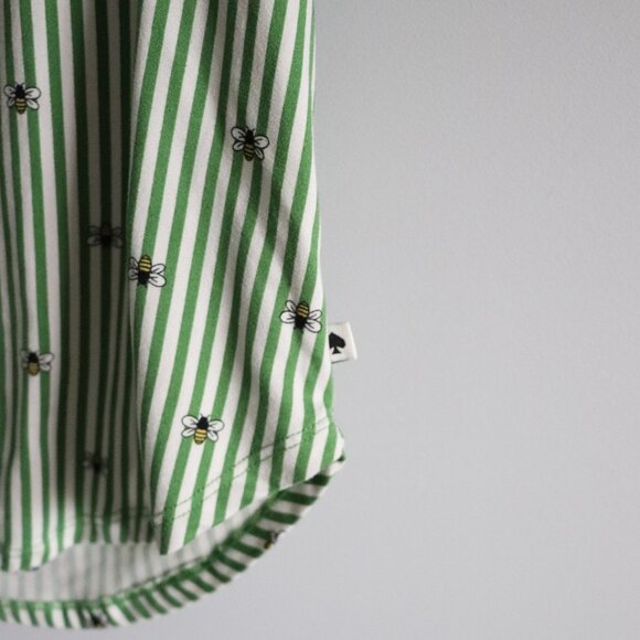 Kate Spade Womens Green Sz M Striped Animal Print 2-Piece Sleepwear Pyjama Set - Picture 8 of 14